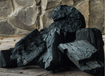 Hardwood lump charcoal